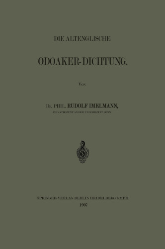 Die Altenglische Odoaker-Dichtung