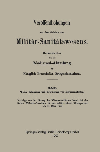 Ueber Erkennung und Beurteilung von Herzkrankheiten