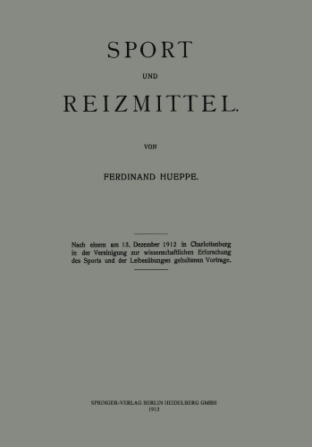 Sport und Reizmittel