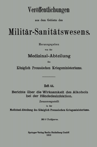 Berichte über die Wirksamkeit des Alkohols bei der Händedesinfektion