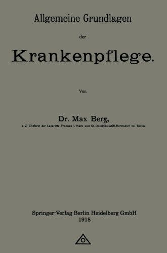 Allgemeine Grundlagen der Krankenpflege