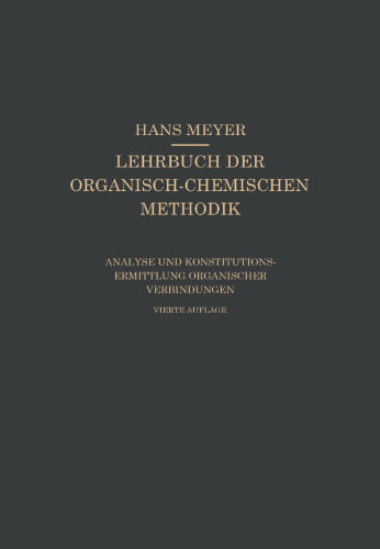 Analyse und Konstitutionsermittlung Organischer Verbindungen