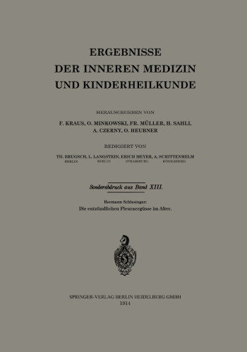 Die entzündlichen Pleuraergüsse im Alter