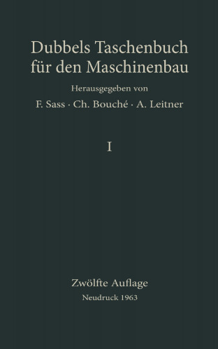 Dubbels Taschenbuch für den Maschinenbau