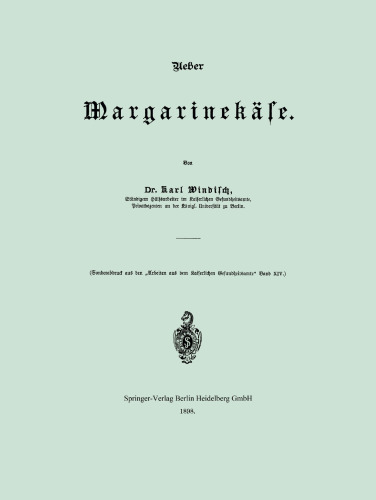 Ueber Margarinekäse