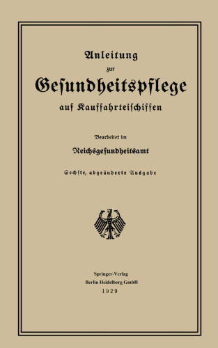 Anleitung zur Gesundheitspflege auf Kauffahrteischiffen
