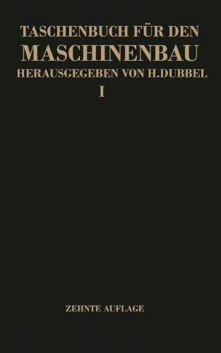 Taschenbuch für den Maschinenbau: Zweiter Band