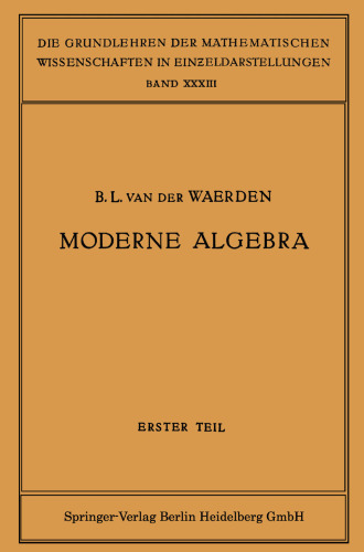 Moderne Algebra