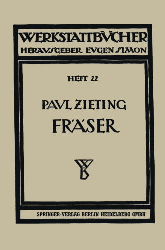 Die Fräser: Ihre Konstruktion und Herstellung