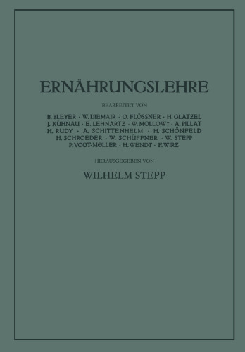 Ernährungslehre: Grundlagen und Anwendung