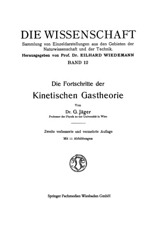 Die Fortschritte der Kinetischen Gastheorie