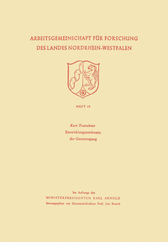 Entwicklungstendenzen der Gaserzeugung