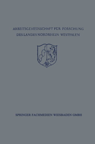 Festschrift der Arbeitsgemeinschaft für Forschung des Landes Nordrhein — Westfalen zu Ehren des Herrn Ministerpräsidenten Karl Arnold