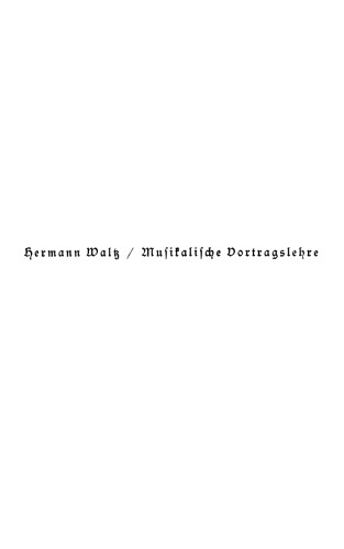 Musikalische Vortragslehre