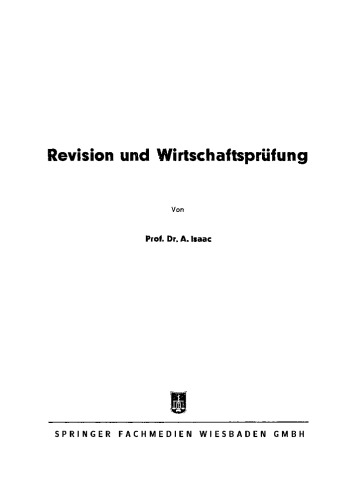 Revision und Wirtschaftsprüfung