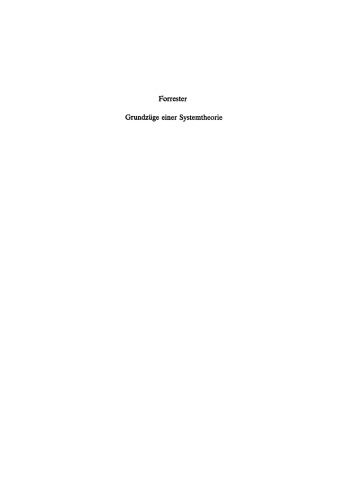 Grundzuge einer Systemtheorie: Principles of Systems