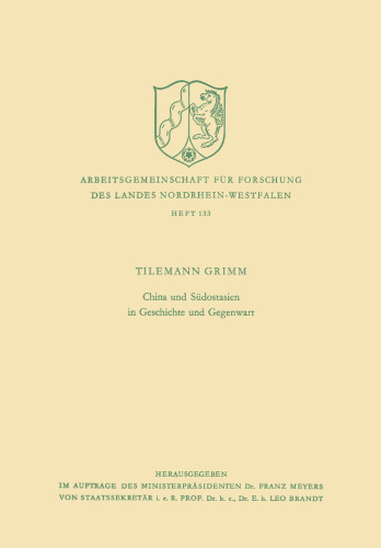China und Südostasien in Geschichte und Gegenwart