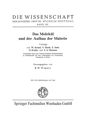Das Molekül und der Aufbau der Materie