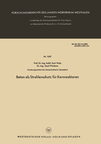 Beton als Strahlenschutz für Kernreaktoren