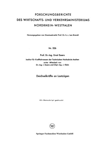 Deichselkräfte an Lastzügen