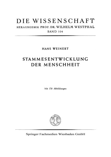 Stammesentwicklung der Menschheit