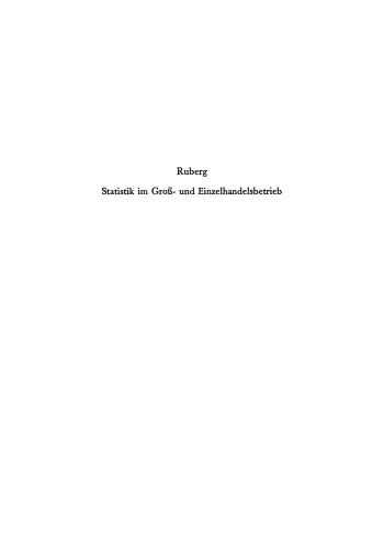 Statistik im Groß- und Einzelhandelsbetrieb