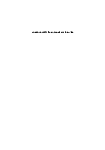Management in Europa und Amerika: Eine Analyse