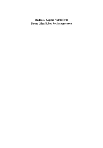 Neues öffentliches Rechnungswesen: Stand und Perspektiven