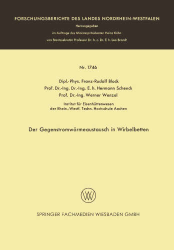 Der Gegenstromwärmeaustausch in Wirbelbetten