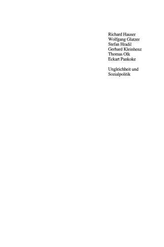 Ungleichheit und Sozialpolitik