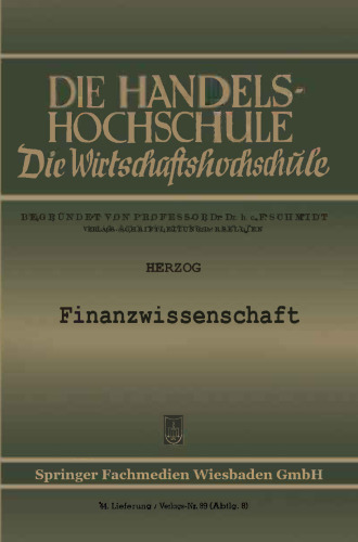 Finanzwissenschaft
