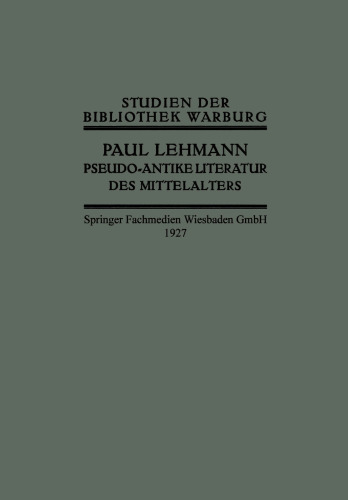 Pseudo-Antike Literatur des Mittelalters