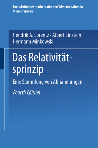 Das Relativitätsprinzip: Eine Sammlung von Abhandlungen