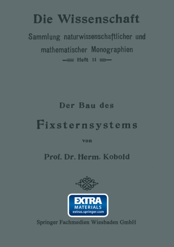 Der Bau des Fixsternsystems mit Besonderer Berücksichtigung der Photometrischen Resultate