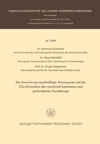 Die Auswirkung regelmäßiger Atempausen auf die CO2-Elimination der maschinell beatmeten und perfundierten Hundelunge