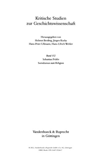 Sozialismus statt Religion: Die deutsche Sozialdemokratie vor der religiösen Frage 1863-1890