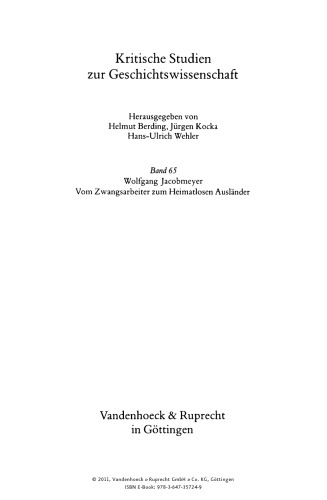 Vom Zwangsarbeiter zum Heimatlosen Ausländer: Die Displaced Persons in Westdeutschland 1945-1951