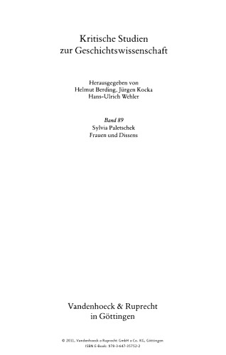 Frauen und Dissens: Frauen im Deutschkatholizismus und in den freien Gemeinden 1841-1852
