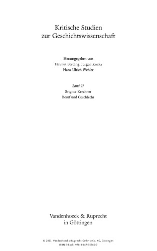 Beruf und Geschlecht: Frauenberufsverbände in Deutschland 1848-1908
