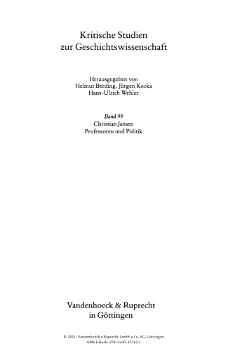 Professoren und Politik: Politisches Denken und Handeln der Heidelberger Hochschullehrer 1914-1935
