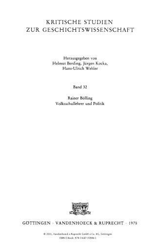 Volksschullehrer und Politik: Der Deutsche Lehrerverein 1918-1933