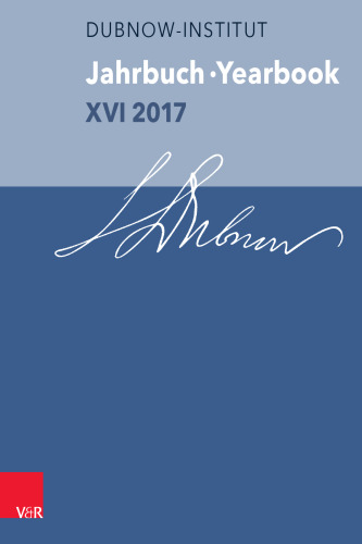 Dubnow Institute Yearbook XVI/2017