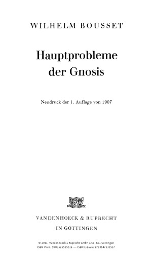 Hauptprobleme der Gnosis