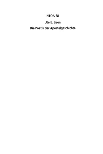 Die Poetik der Apostelgeschichte: Eine narratologische Studie