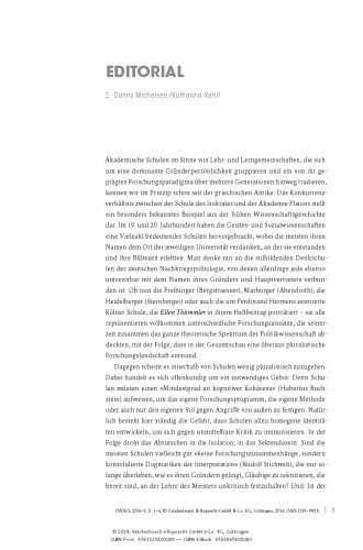 Wissenschaftliche Schulen: Indes. Zeitschrift für Politik und Gesellschaft 2014 Heft 03