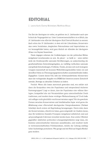 Konservatismus: Indes. Zeitschrift für Politik und Gesellschaft 2015 Heft 03