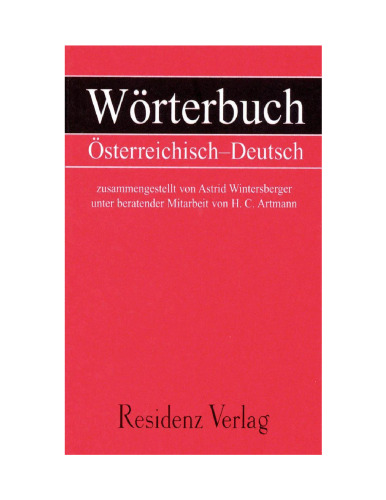 Wörterbuch Österreichisch-Deutsch