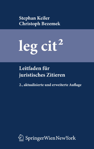leg cit2 : Leitfaden für juristisches Zitieren