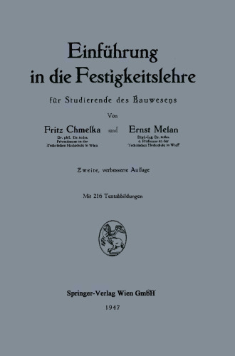 Einführung in die Festigkeitslehre für Studierende des Bauwesens