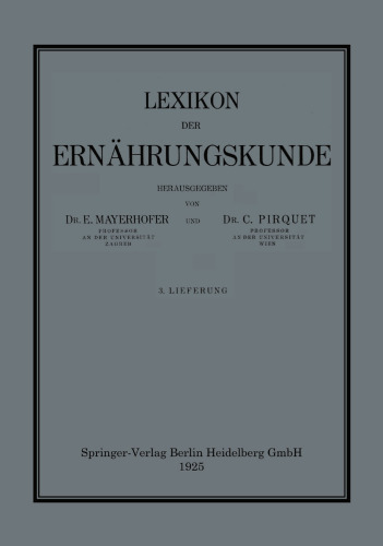 Lexikon der Ernährungskunde